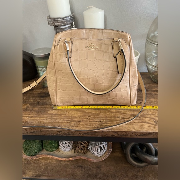Coach bleeker embossed croc shoulder bag - Picture 2 of 7